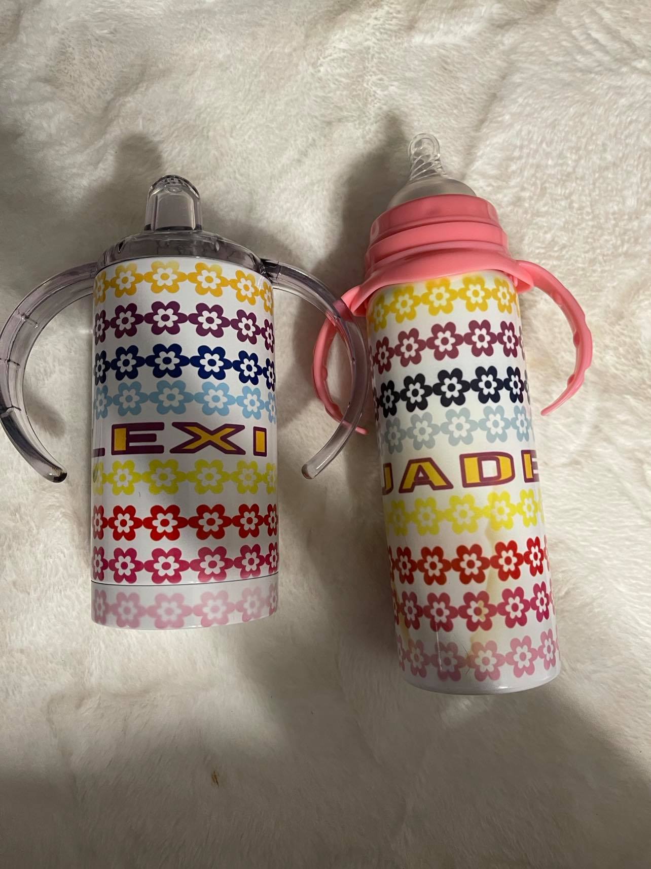 Custom Baby Bottle and Sippy Cup