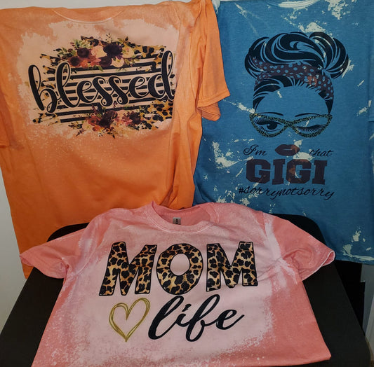 Sublimation Bleached/Subbed T'Shirts